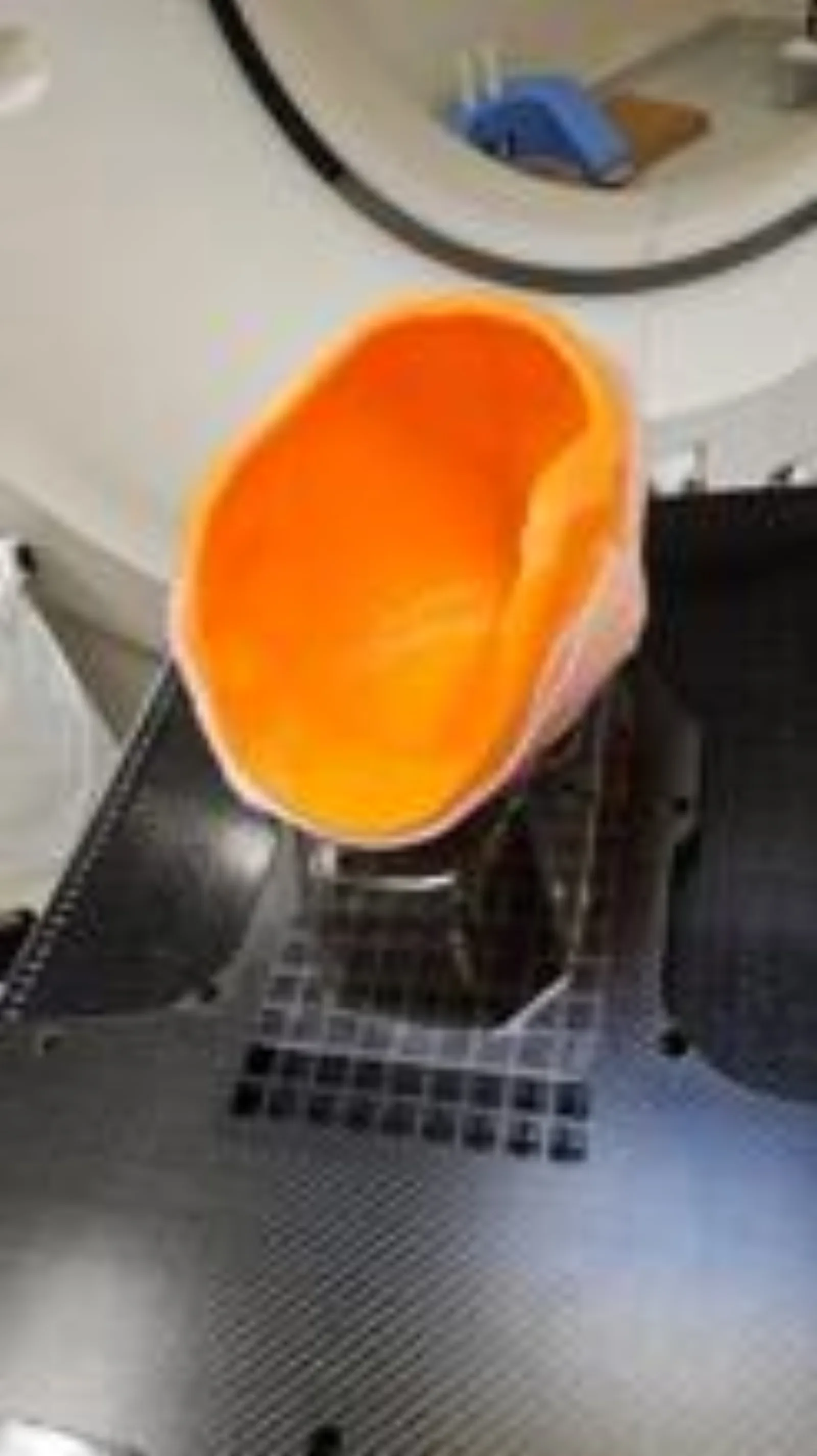 3D printed bolus on printer bed