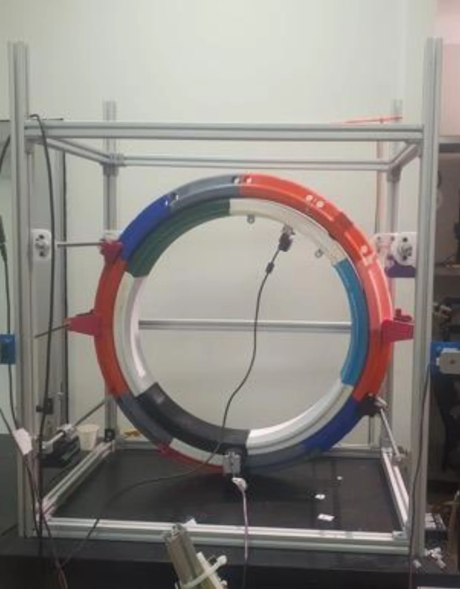 Full frontal view of the scanner rig
